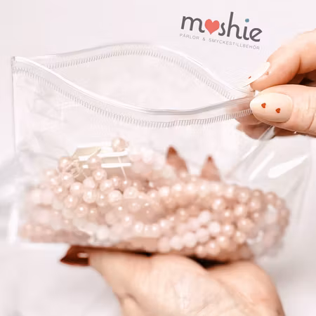 Förvaringsficka i PVC med dragkedja 15x18cm 5st