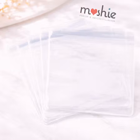 Smyckesficka i PVC zippåse 13cm x 13cm 10st