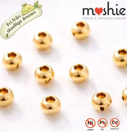 Runda nickelfria småttisar av mässing 3mm 250st