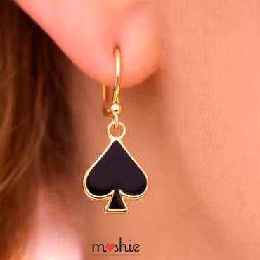 Spader nickelsäkra Emaljerade berlocker 31mm 5st