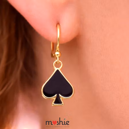 Spader nickelsäkra Emaljerade berlocker 31mm 5st