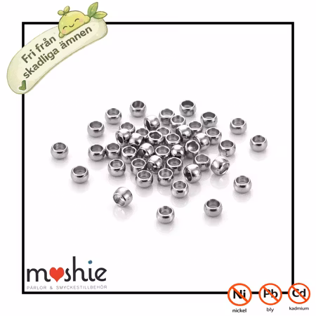 Rondeller nickelfria småttisar av 304 rostfritt stål 3x2mm 50st