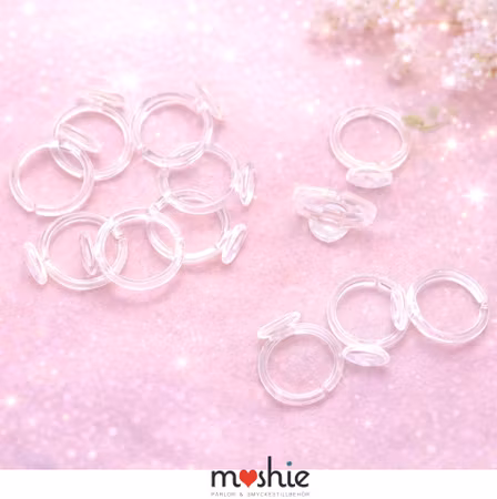 Justerbara ringar att dekorera transparent i akryl 20st