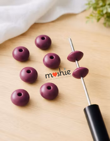 Rondeller av silikon mörk plommon 12mm 10st