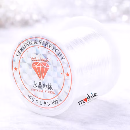 Rulle elastisk platt genomskinlig tråd 0.8mm 10 meter