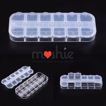 Förvaringsask med 12st fack som kan öppnas separat