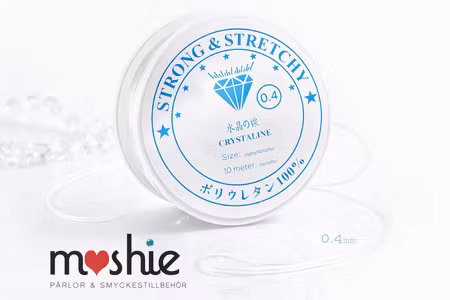 Elastisk tråd 0,4mm genomskinlig 15 meter