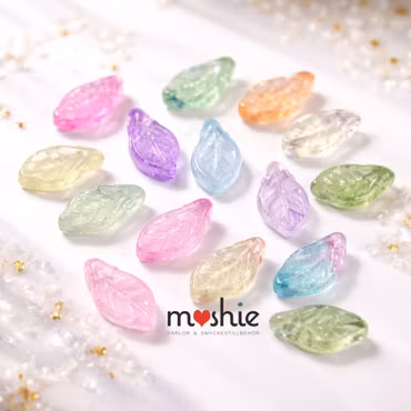 Löv av glas blossom petal 12x6,5mm 20st