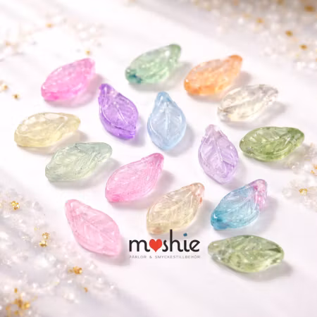 Löv av glas blossom petal 12x6,5mm 20st