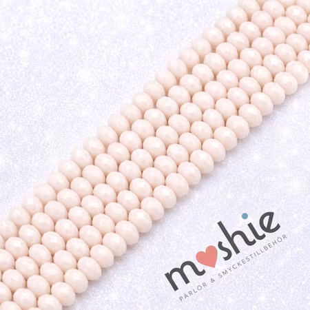 Fasetterade småttisar runda nude glaspärlor 2,5mm 140st