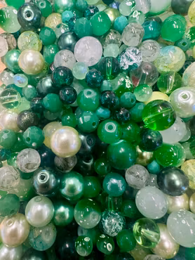 Mix med glaspärlor Forest Frenzy 6-10mm 80-100g