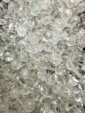 Mix med glaspärlor Ice Cubes 6-14mm 80-100g