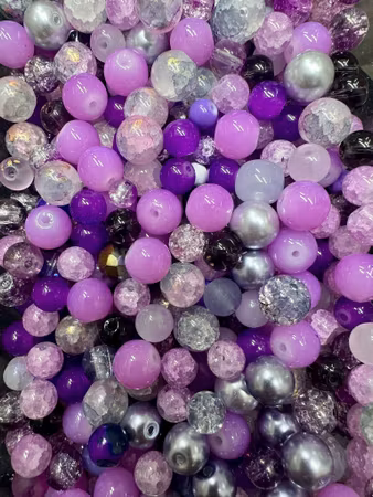 Mix med glaspärlor Plum Passion 6-10mm 80-100g