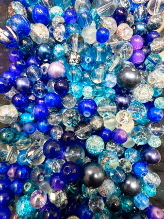 Mix med glaspärlor Royal Sea 6-12mm 80-100g