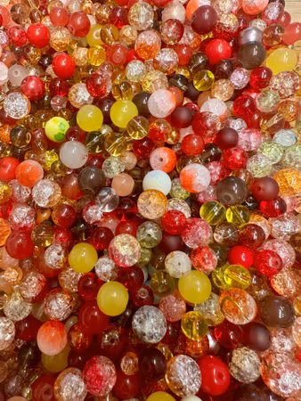 Mix med glaspärlor Shits on fire 4-12mm 80-100g