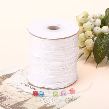 Vit Nylontråd för knytarbete och napphållare 1.5mm 10 meter