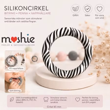 Ring av silikon zebra 65mm