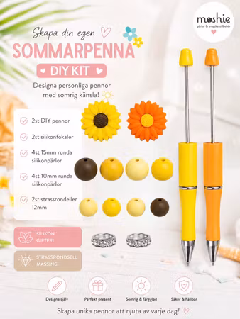 Skapa din egen sommarpenna DIY-kit solrosor