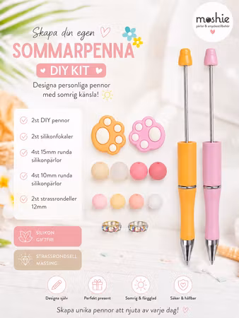Skapa din egen sommarpenna DIY-kit tassar