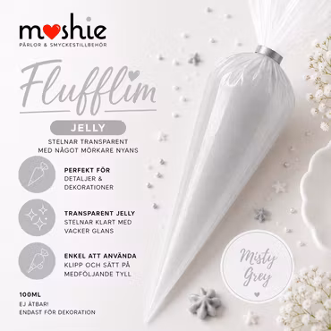 Flufflim Misty Grey Jelly 100ml decoden cream glue