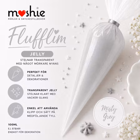 Flufflim Misty Grey Jelly 100ml decoden cream glue