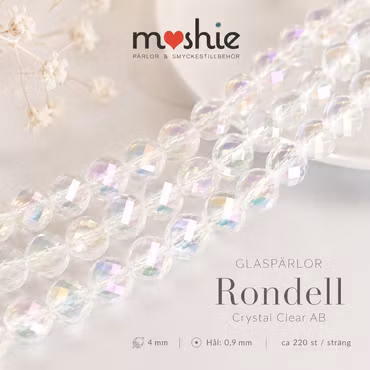 Glaspärlor facetterade platta lyxiga rondeller 8x5mm 70st