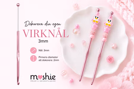 Virknål 3mm att dekorera med pärlor DIY