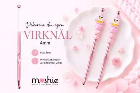 Virknål 4mm att dekorera med pärlor DIY