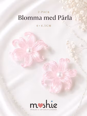 Stora kurviga blommor med pärla pärlemor ljusrosa