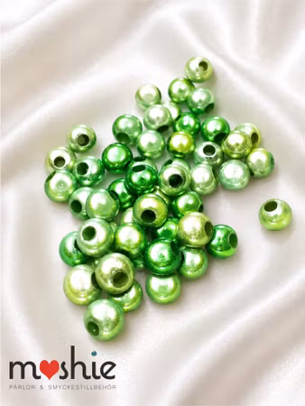 Reflexpärlor 6mm fresh greens mirakelpärlor 50st