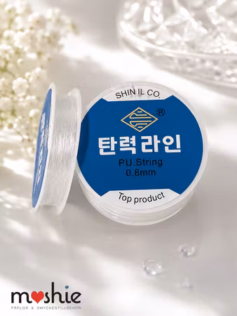 Elastisk tråd 0,8mm koreansk rund transparent 6m