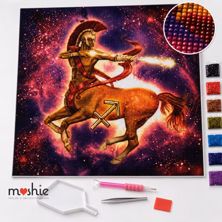 Diamond painting DIY fyrkantig 60x60cm Stjärntecken Skytten