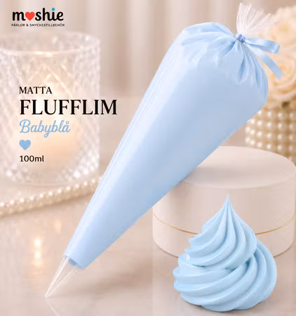 Matt Flufflim Babyblå 100ml decoden creme glue