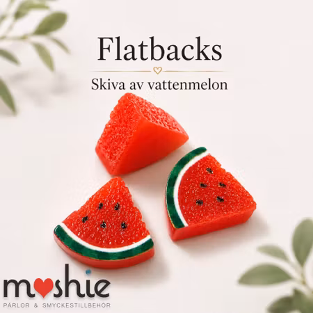 Flatbacks skiva av vattenmelon 20mm 1st