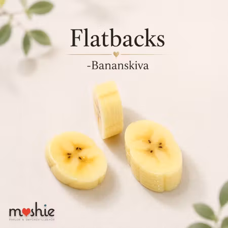 Flatbacks skiva av banan 25mm 1st
