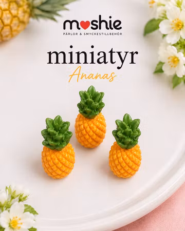 Ananas miniatyr av resin 30mm miniatyr
