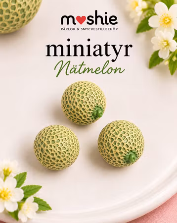 Nätmelon miniatyr av resin 23mm miniatyr