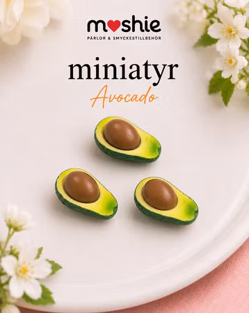 Avokado miniatyr av resin 27mm miniatyr