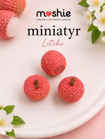 Litchi miniatyr av resin 18mm miniatyr