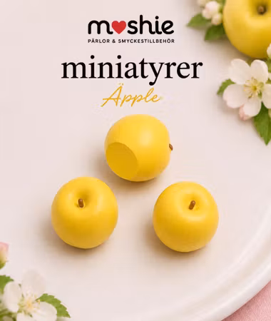Gult äpple miniatyr av resin 27mm