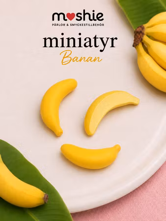 Banan miniatyr flatback av resin 24mm