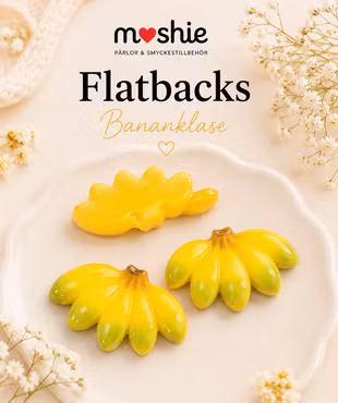 Flatbacks bananklase 27mm för dekoration