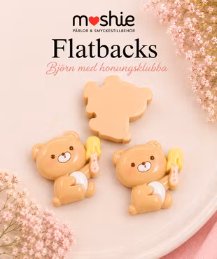 Flatbacks drömkompis 25mm för dekoration