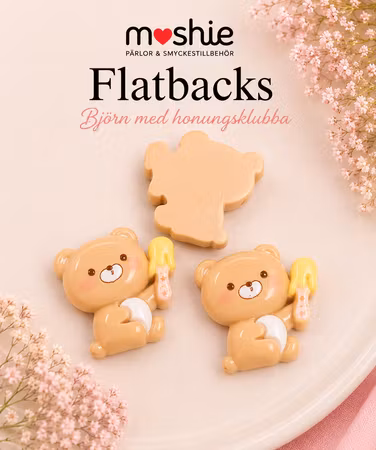 Flatbacks drömkompis 25mm för dekoration