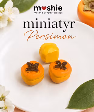 Persimon miniatyr 12mm flatback av resin