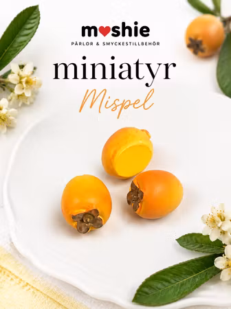 Mispel miniatyr 14mm flatback av resin