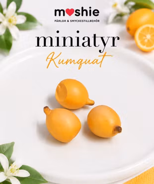 Kumquat miniatyr 19mm flatback av resin