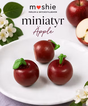 Äpple miniatyr 16mm flatback av resin