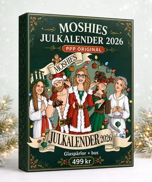 Julkalender 2026 Moshies populära PPP med glaspärlor