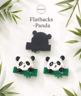 Flatbacks panda 27mm för dekoration